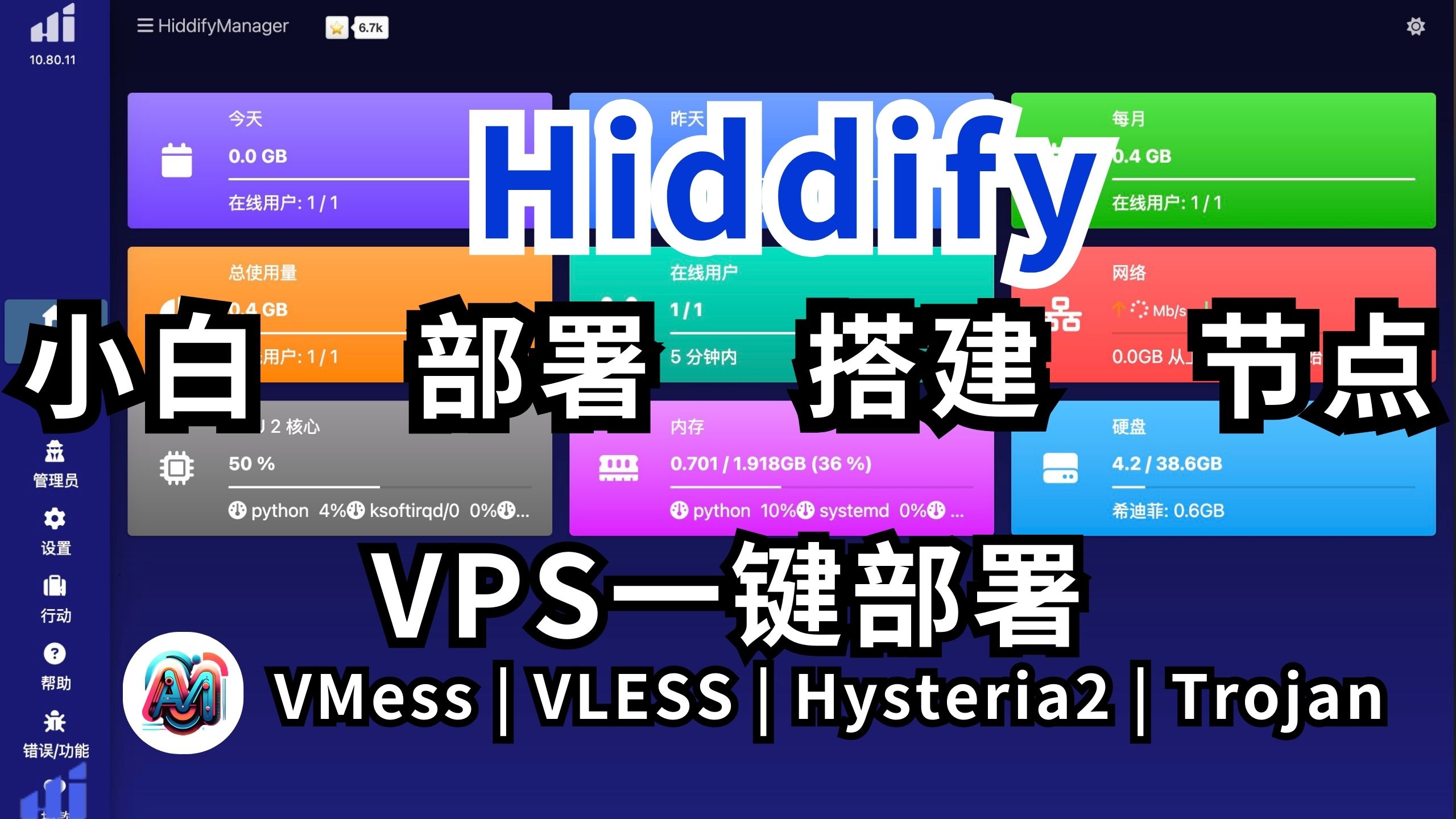 小白上手VPS部署Hiddify-Manager面板管理多协议节点|VMess|VLESS|Hysteria2|Trojan|TUIC|Reality自用教程